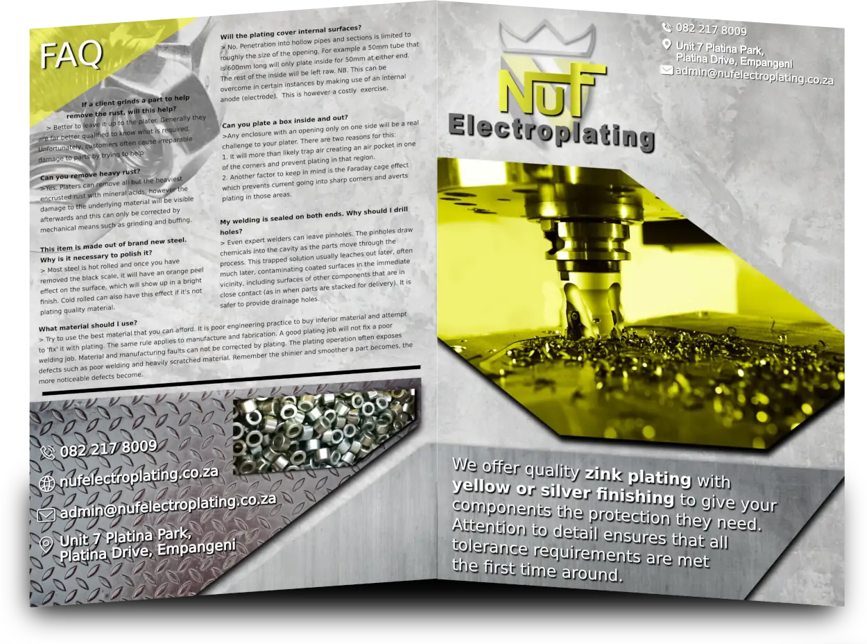 NUF Electroplating Business Profile Side 1